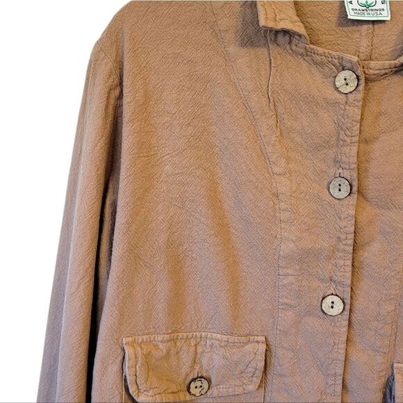 Aries & Taurus Women's Brown 100% Cotton Carho Jacket Size M - Picture 4 of 6